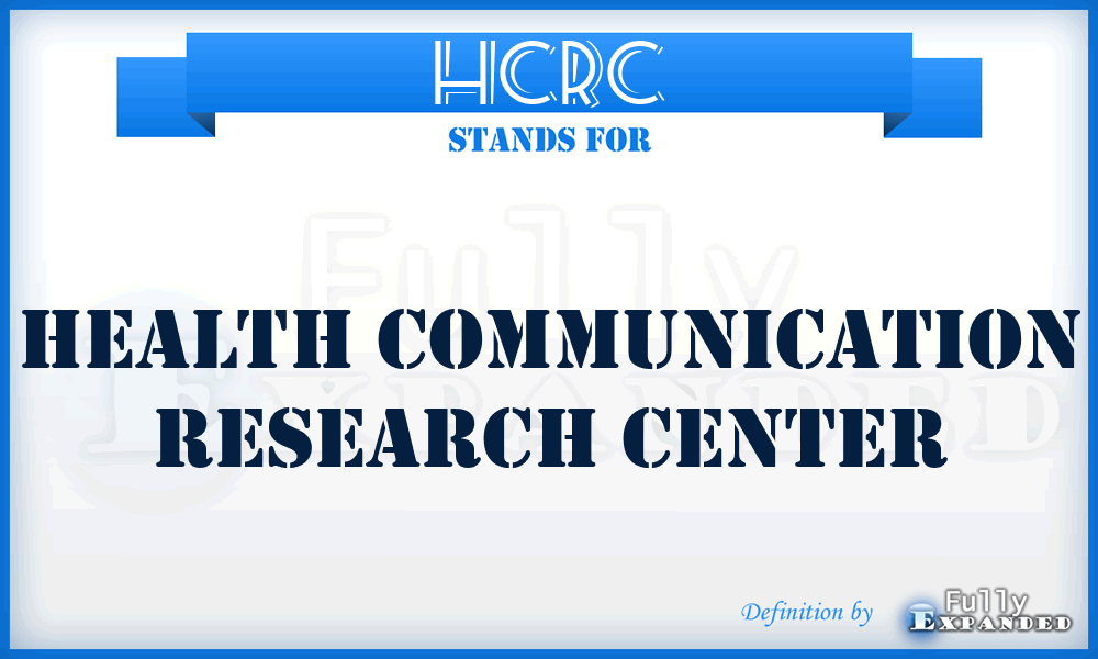 HCRC - Health Communication Research Center