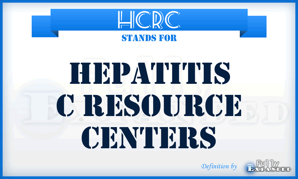 HCRC - Hepatitis C Resource Centers