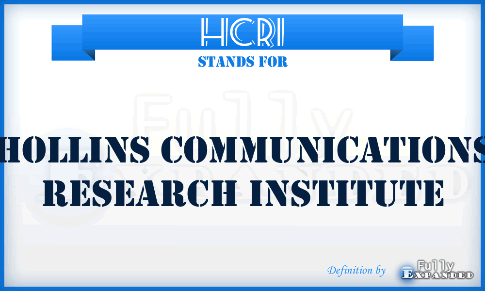 HCRI - Hollins Communications Research Institute