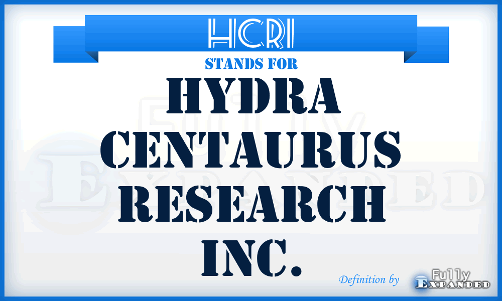 HCRI - Hydra Centaurus Research Inc.