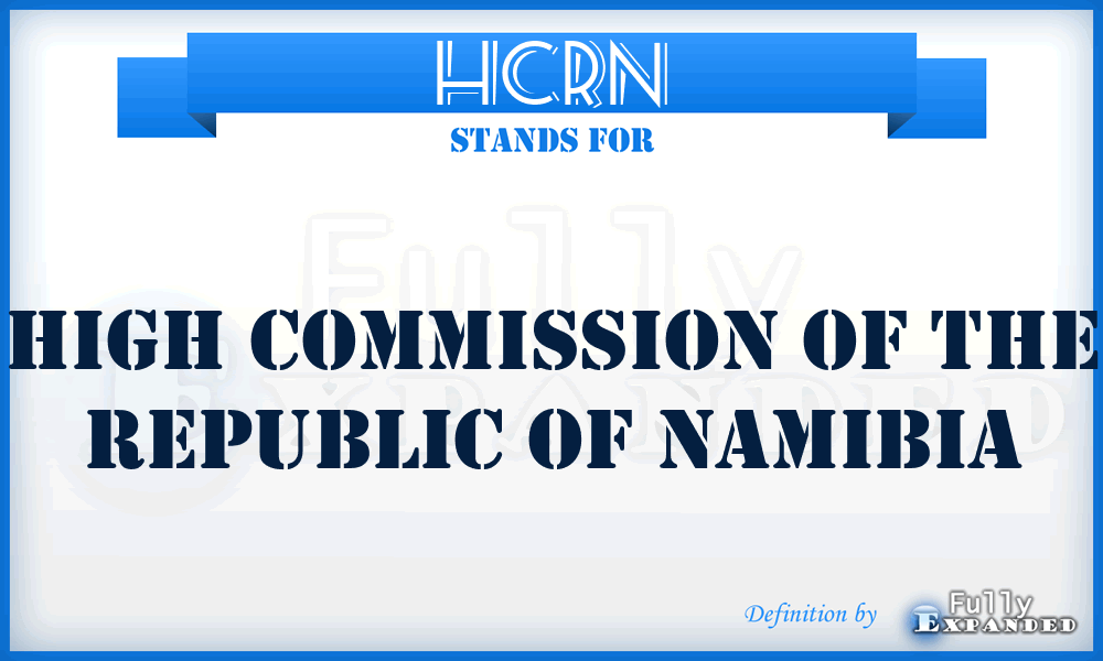 HCRN - High Commission of the Republic of Namibia