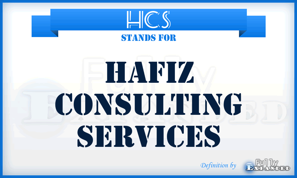 HCS - Hafiz Consulting Services