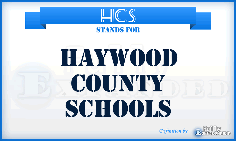 HCS - Haywood County Schools