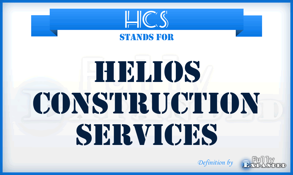 HCS - Helios Construction Services