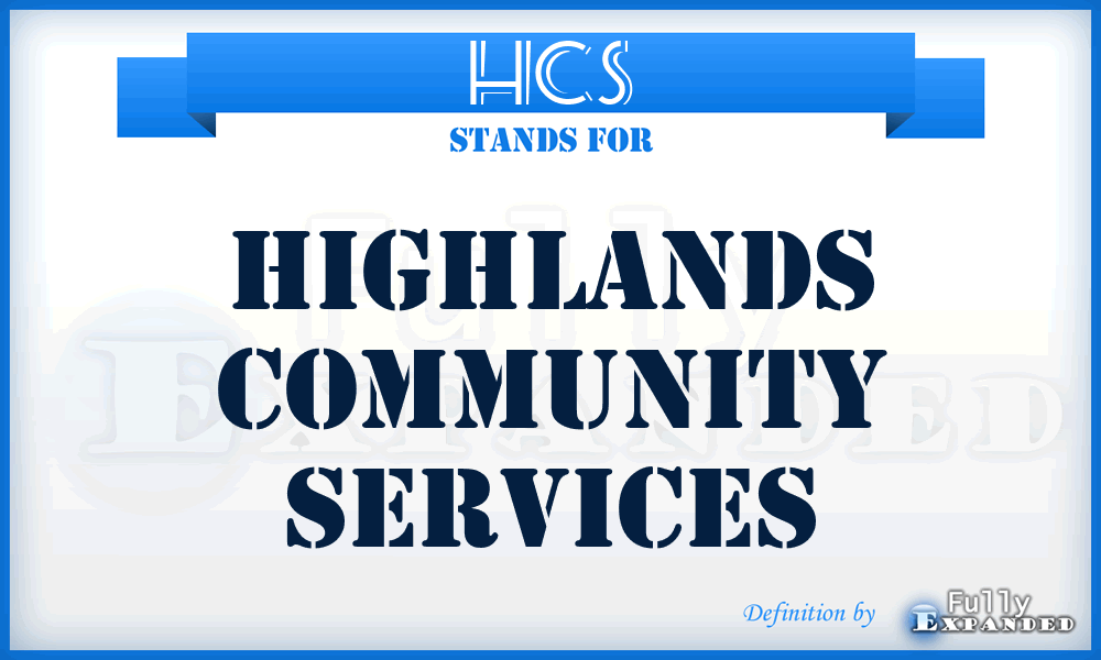 HCS - Highlands Community Services