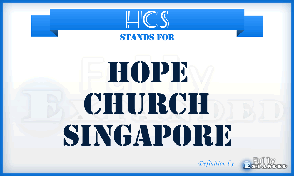 HCS - Hope Church Singapore