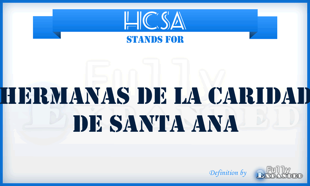 HCSA - Hermanas de la Caridad de Santa Ana