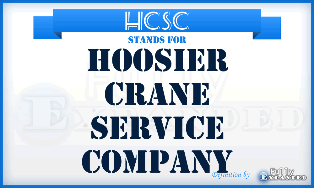 HCSC - Hoosier Crane Service Company