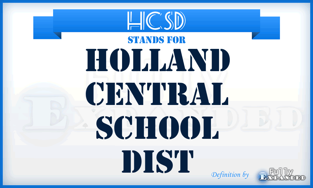 HCSD - Holland Central School Dist