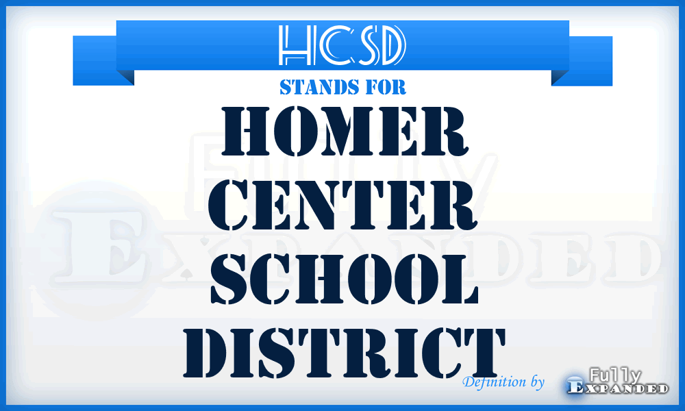 HCSD - Homer Center School District