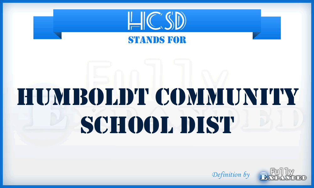 HCSD - Humboldt Community School Dist