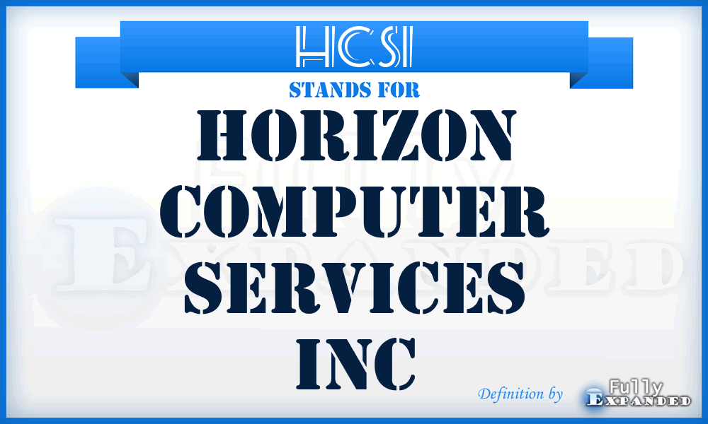 HCSI - Horizon Computer Services Inc