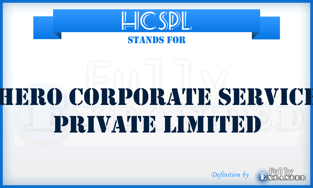 HCSPL - Hero Corporate Service Private Limited