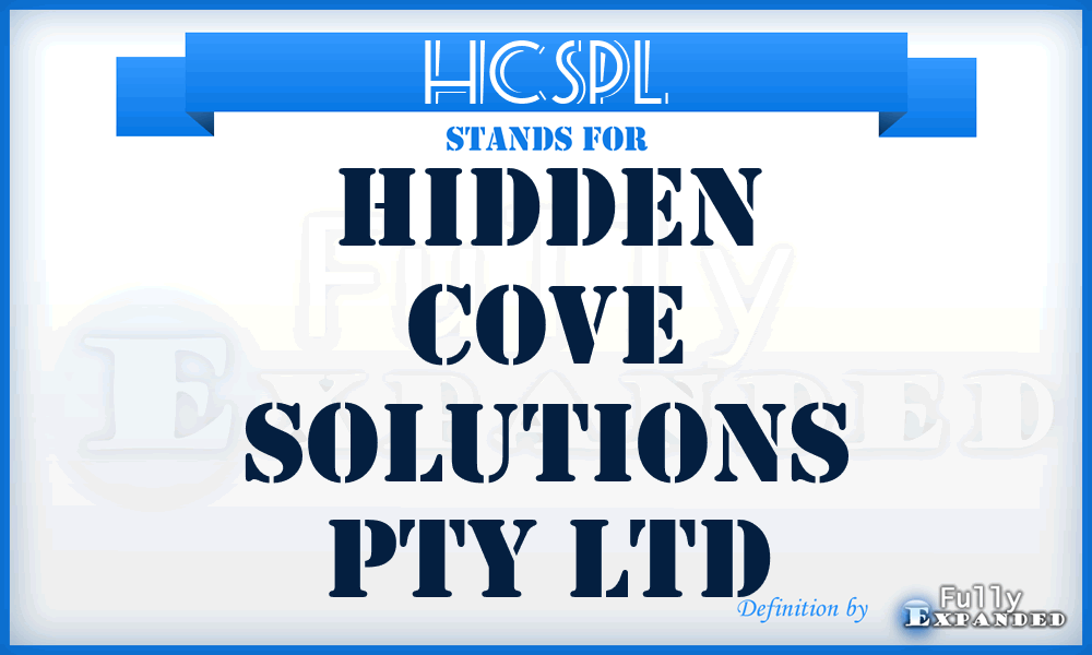 HCSPL - Hidden Cove Solutions Pty Ltd