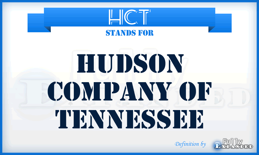 HCT - Hudson Company of Tennessee