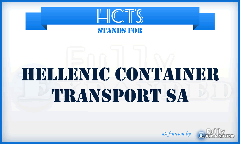 HCTS - Hellenic Container Transport Sa