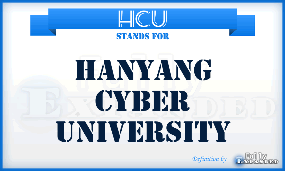 HCU - Hanyang Cyber University