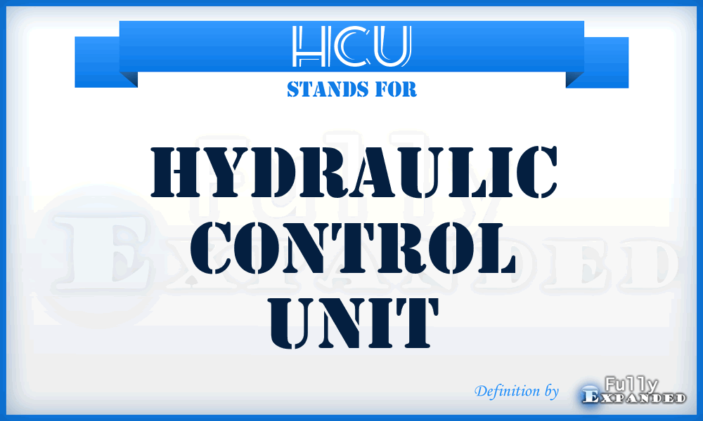 HCU - Hydraulic Control Unit