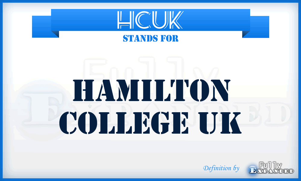 HCUK - Hamilton College UK