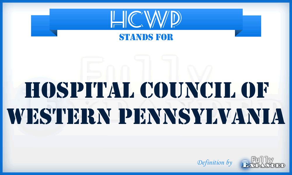 HCWP - Hospital Council of Western Pennsylvania