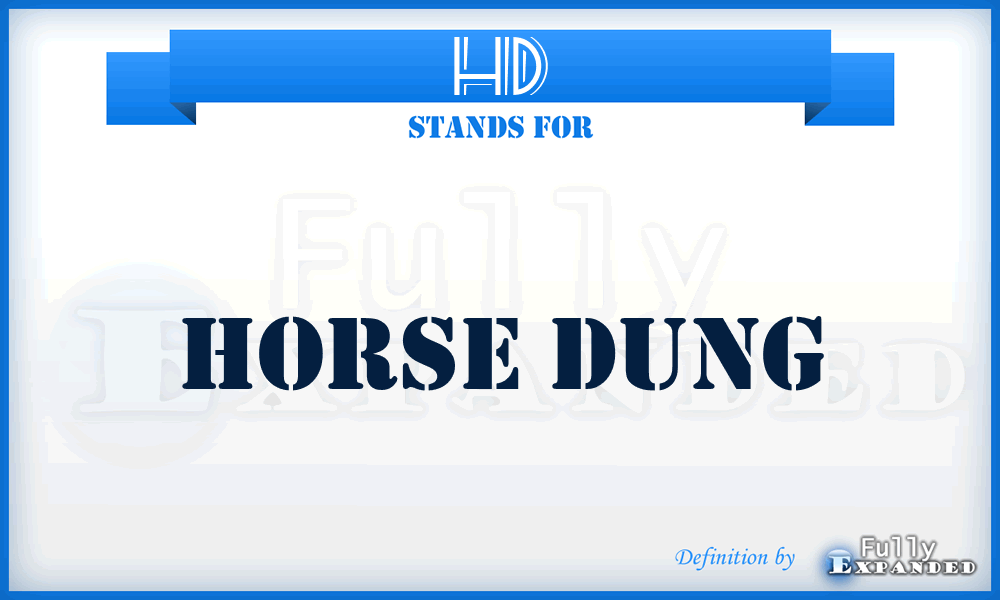 HD - Horse Dung