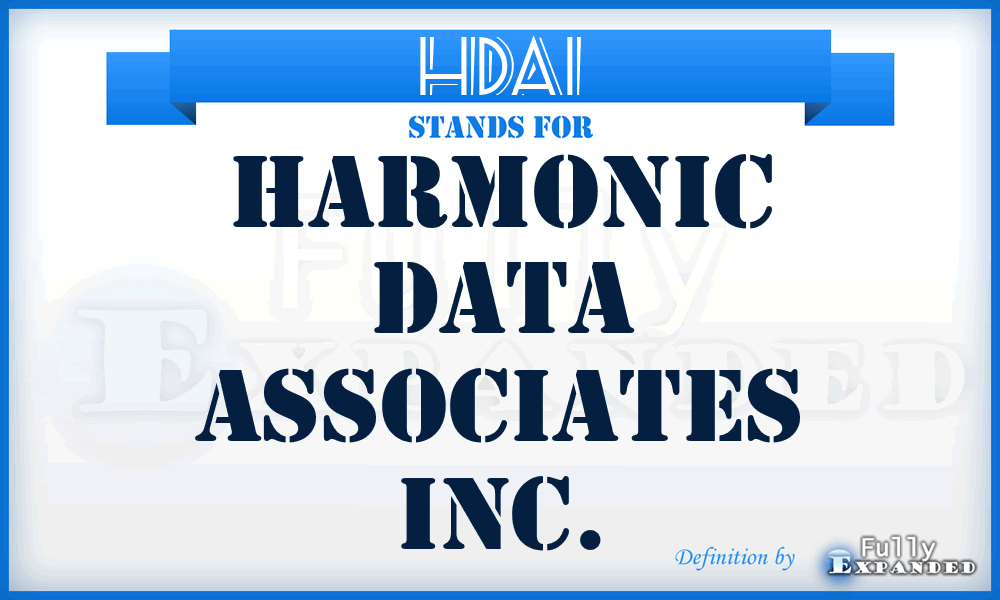 HDAI - Harmonic Data Associates Inc.