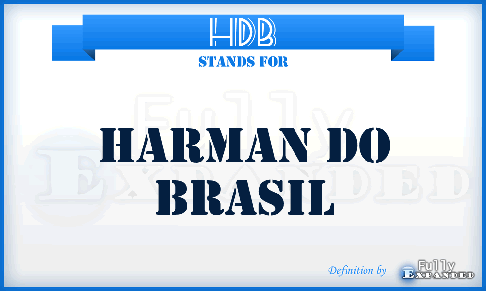 HDB - Harman Do Brasil