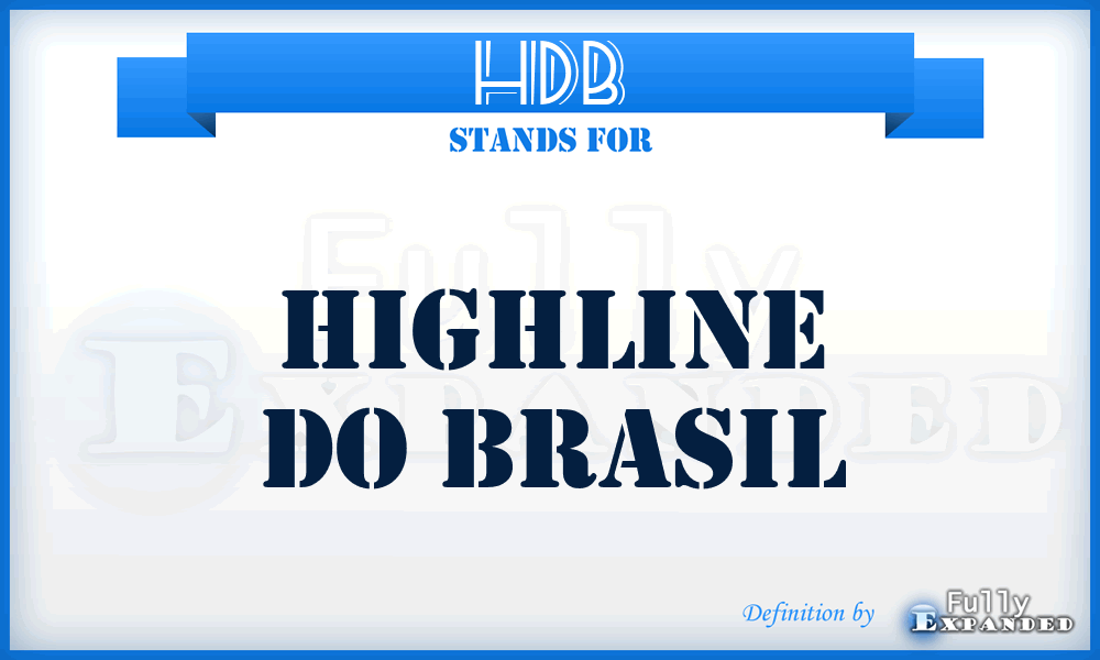 HDB - Highline Do Brasil