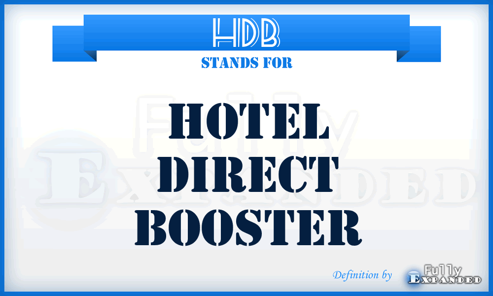 HDB - Hotel Direct Booster