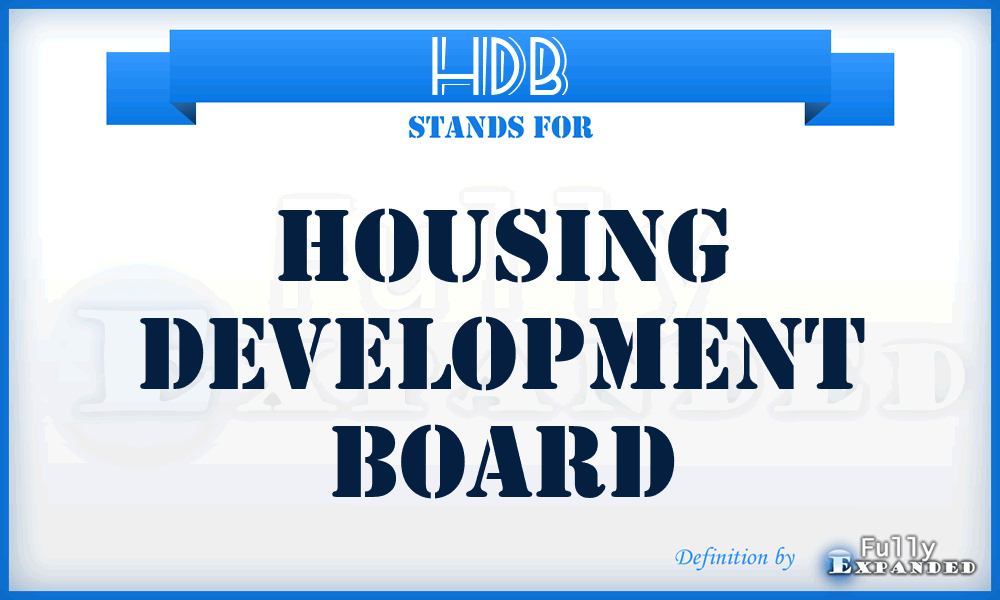 HDB - Housing Development Board