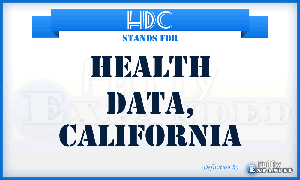 HDC - Health Data, California