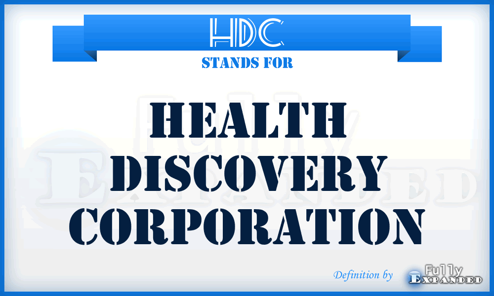 HDC - Health Discovery Corporation