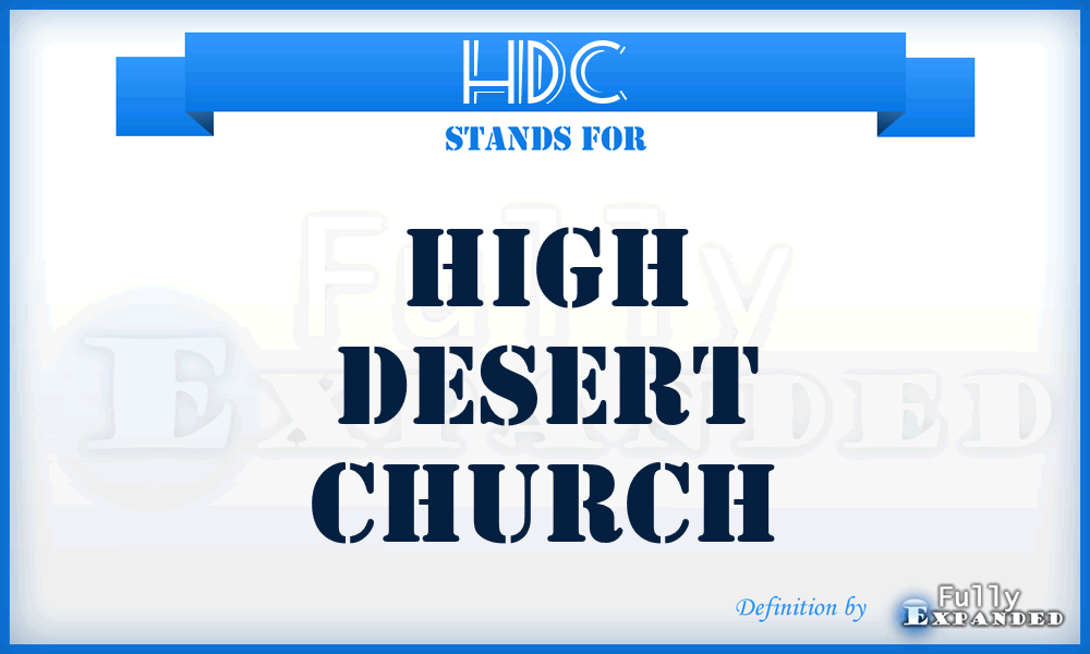 HDC - High Desert Church