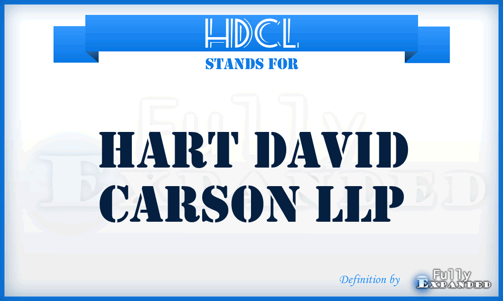 HDCL - Hart David Carson LLP