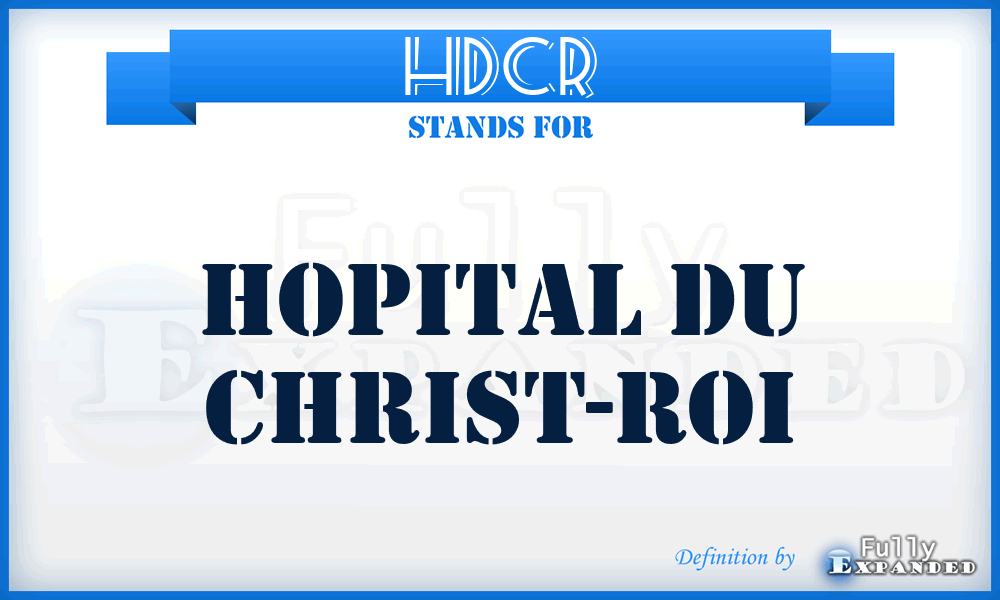 HDCR - Hopital Du Christ-Roi