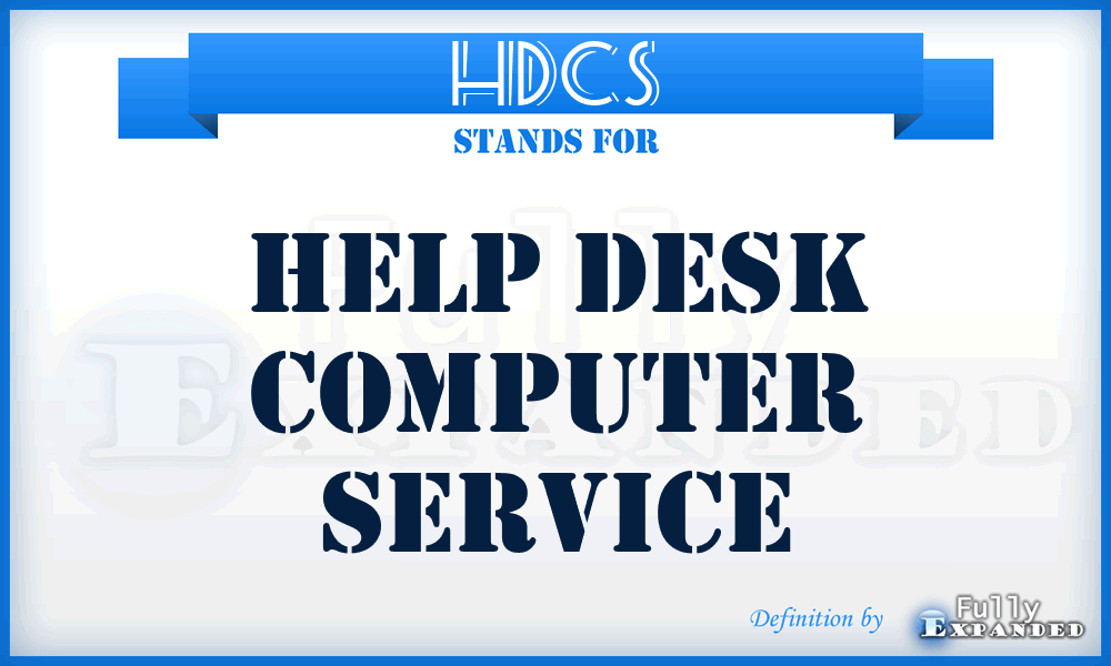 HDCS - Help Desk Computer Service