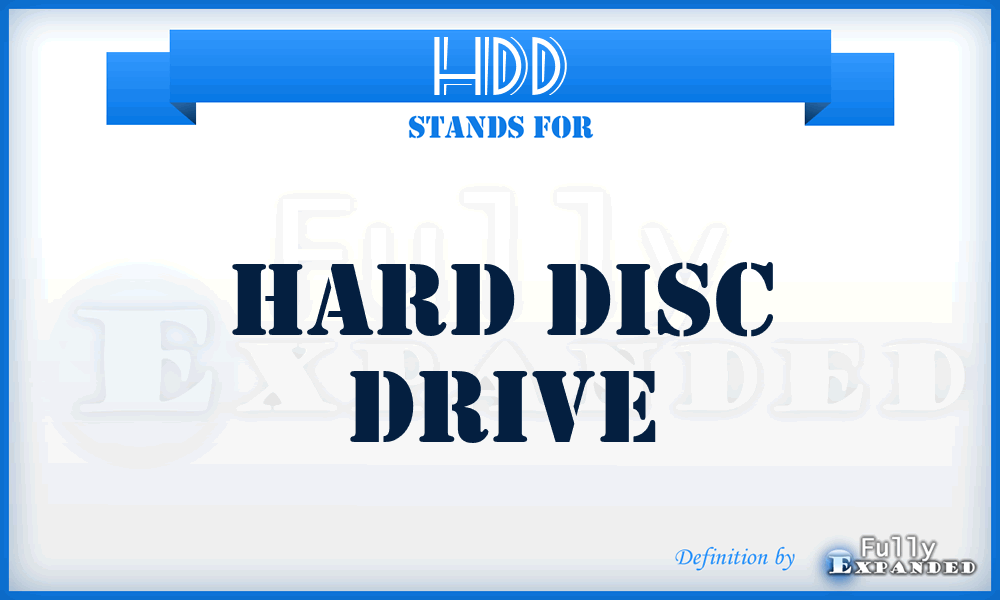 HDD - Hard Disc Drive