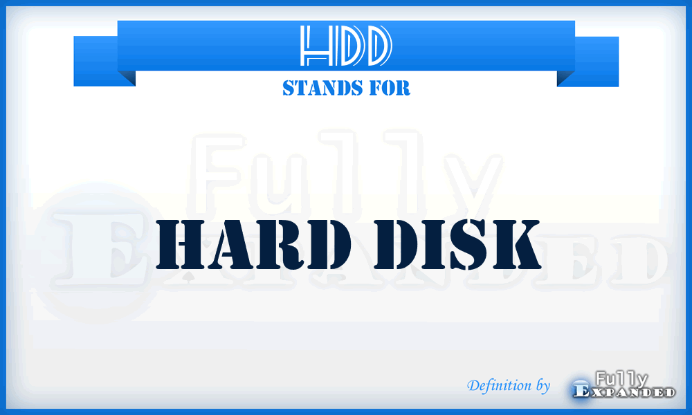 HDD - Hard Disk