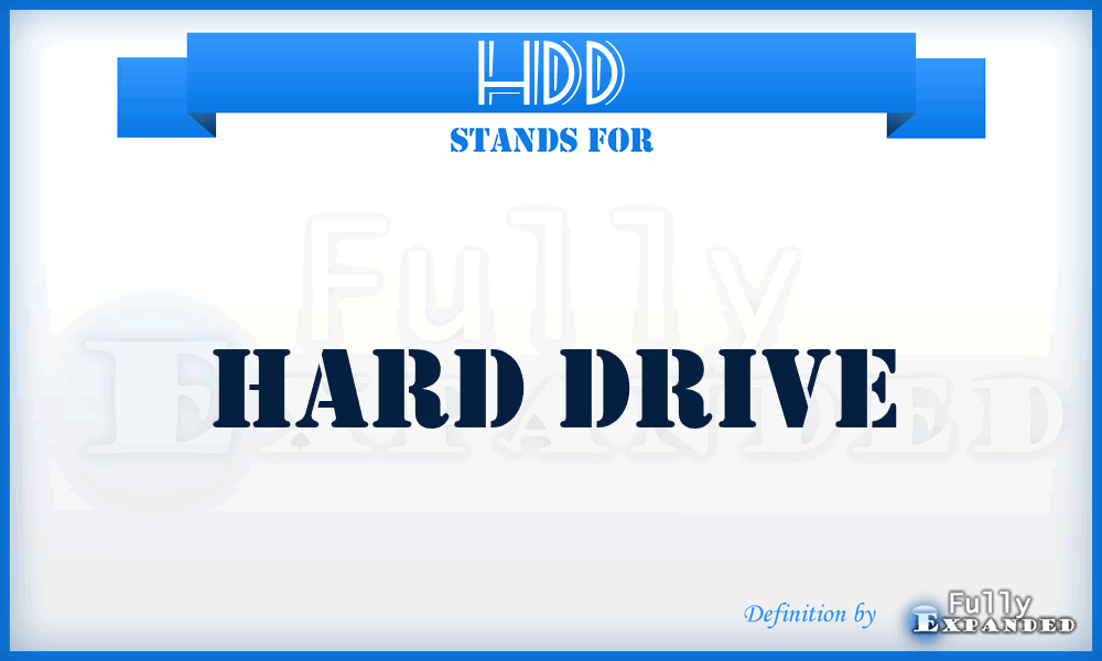 HDD - Hard Drive