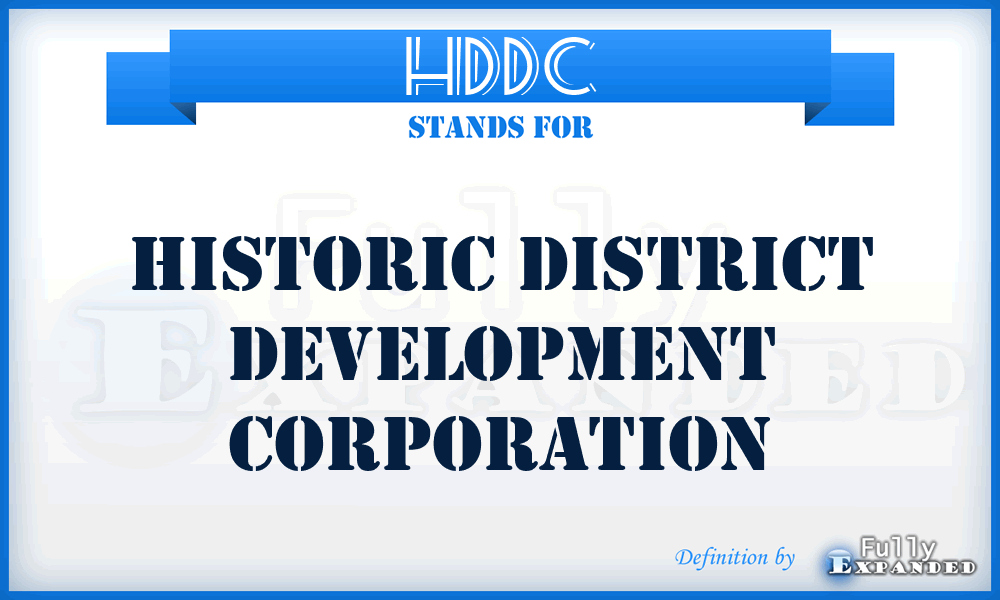 HDDC - Historic District Development Corporation