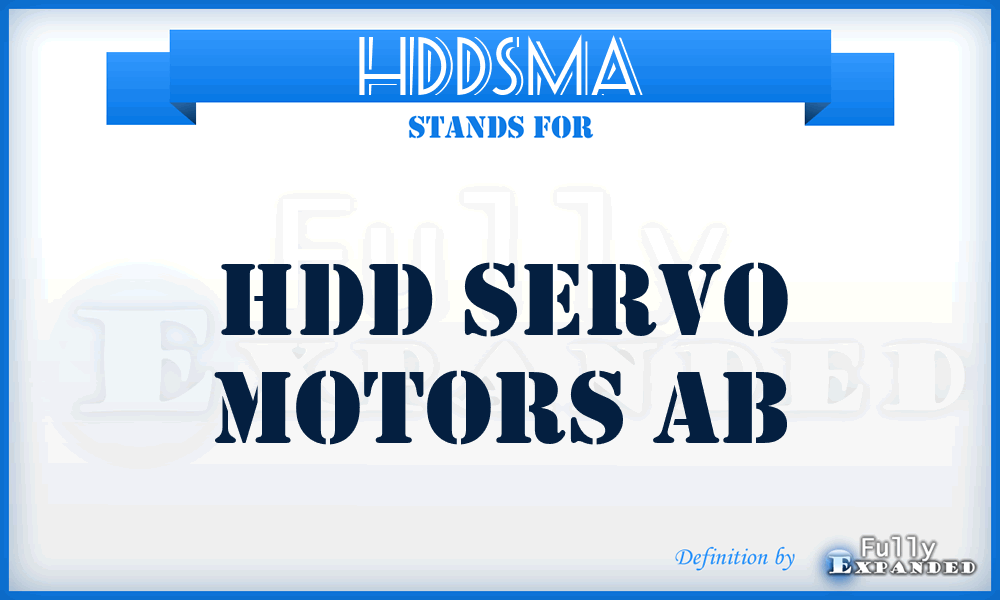 HDDSMA - HDD Servo Motors Ab