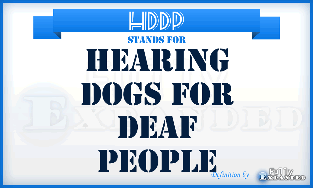 HDDP - Hearing Dogs for Deaf People