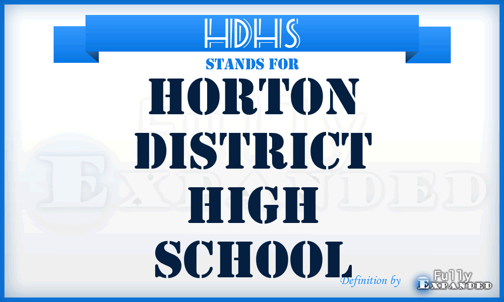 HDHS - Horton District High School