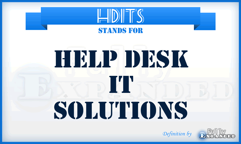 HDITS - Help Desk IT Solutions