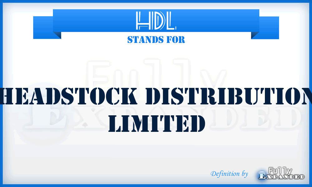 HDL - Headstock Distribution Limited