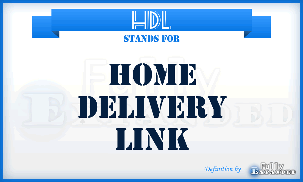 HDL - Home Delivery Link