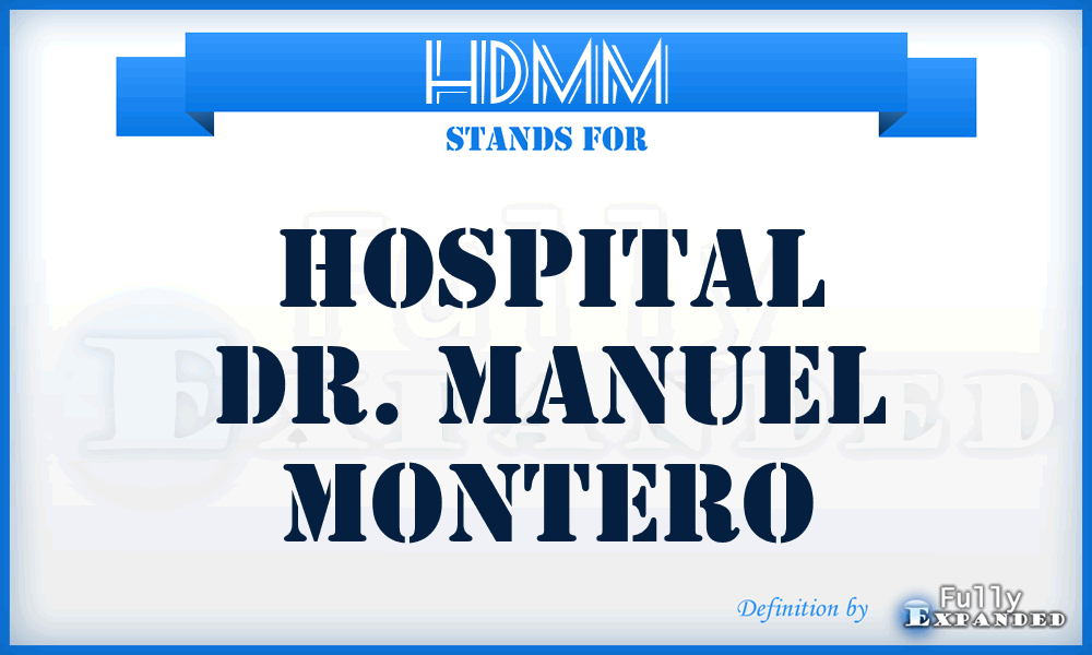 HDMM - Hospital Dr. Manuel Montero