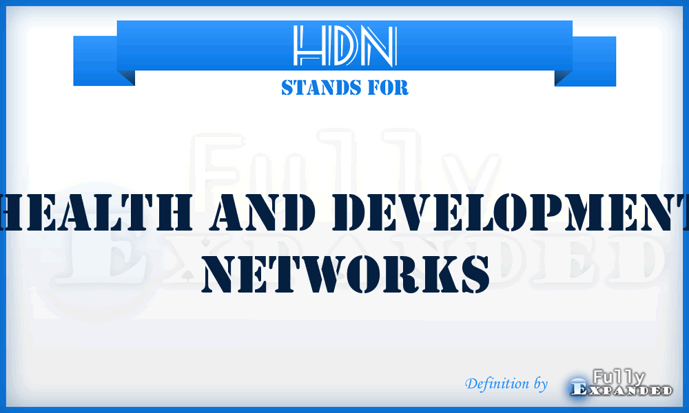 HDN - Health and Development Networks