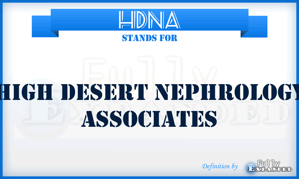 HDNA - High Desert Nephrology Associates