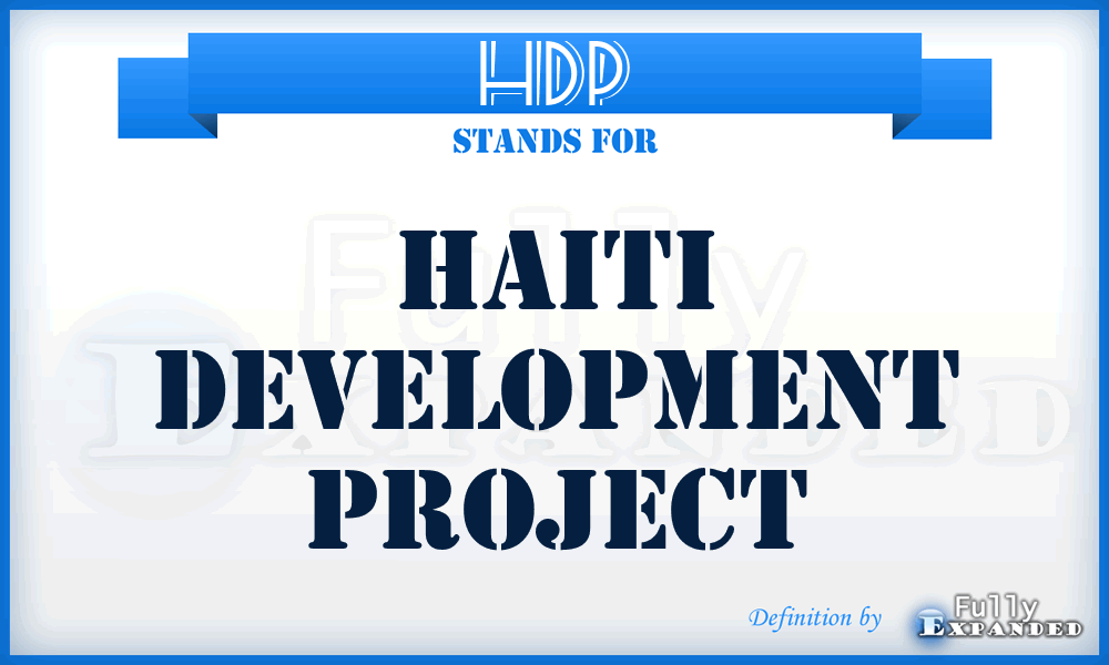 HDP - Haiti Development Project